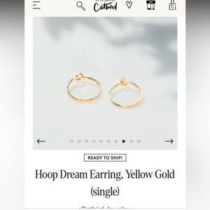 Catbird 14k yellow gold hoop dream